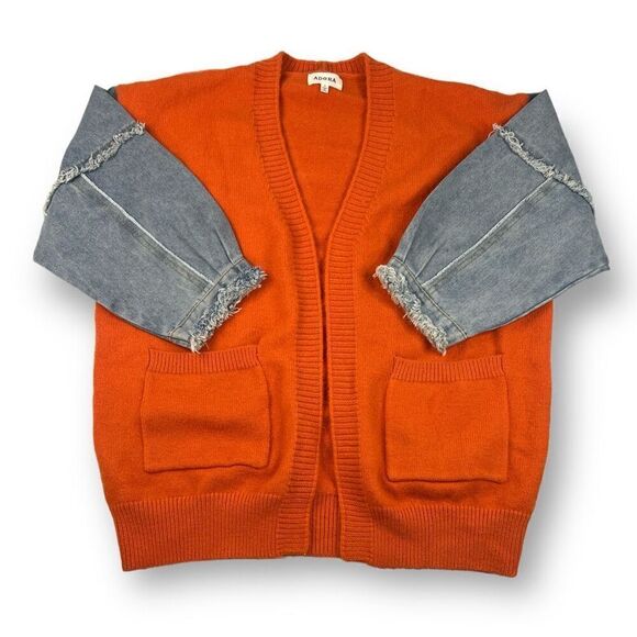 Adora Oversized Jean Sweater Cardigan Size Small - Picture 1 of 7